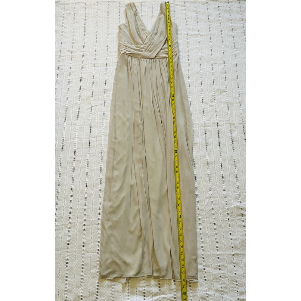 Dressy Collection Draped Chiffon Formal Sleeveless Front Slit Maxi Dress Size 6 - Picture 8 of 13